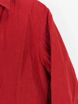 Man-tle AW17 R3S1 Red Paraffin Waxed Cotton “Regular” Shirt