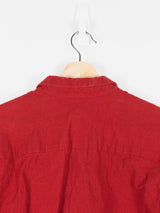 Man-tle AW17 R3S1 Red Paraffin Waxed Cotton “Regular” Shirt