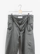 Kiko Kostadinov AW19 00072019 Silver Satin Active Irene Trousers