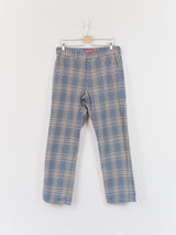 Supreme SS19 Work Pants in Blue Plaid