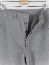 Mackintosh 0003 AW18 Grey Wool Wide Leg Utility Pant