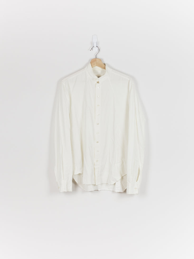 Takahiromiyashita The Soloist Silk/Cotton Band Collar Shirt