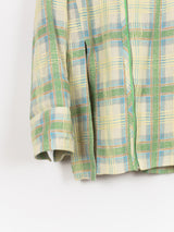 Kiko Kostadinov SS19 00062019 Apajerito Shirt (Green Madras Check)