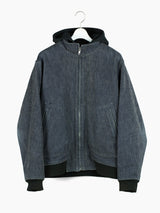 Sasquatchfabrix AW03 Layered Denim Hooded Work Bomber