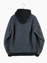 Sasquatchfabrix AW03 Layered Denim Hooded Work Bomber