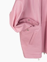 Blackmeans Pink Leather Layered Pocket Coat