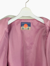 Blackmeans Pink Leather Layered Pocket Coat