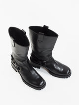 Miu Miu Lug Sole Harness Riding Boots