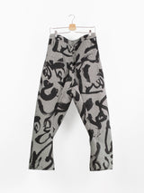 Kozaburo SS19 Calligracamo Sashiko 3D Tailored Trousers