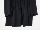 Yohji Yamamoto Wool Gabardine Backzip Coat