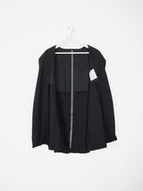 Yohji Yamamoto Wool Gabardine Backzip Coat