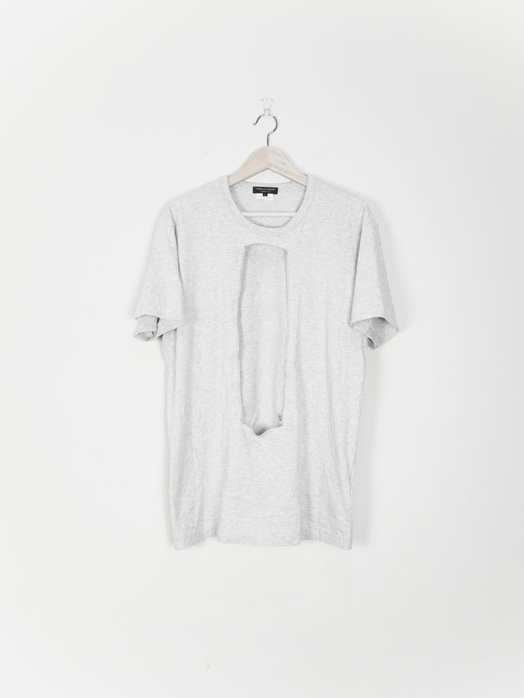 Comme des Garçons Homme Plus Cutout Zipper Tee