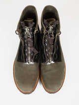 Undercover AW12 Psychocolor Military Front Zip Boots