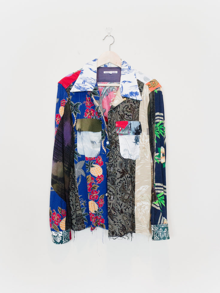 Needles Rebuild Patchwork Hawaiian Shirt