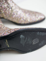 Saint Laurent Paris SS16 Glitter Hedi Boots
