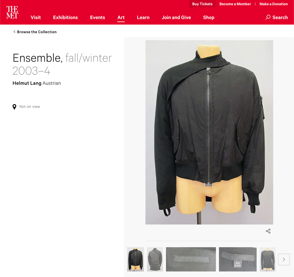 Helmut Lang AW03 Bondage Panel MA-1 Bomber