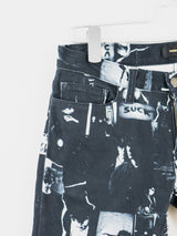 Undercover SS14 JAMC Suck All-Over Print Cropped Jeans