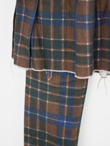 Undercover SS03 Distressed Tartan Set w/ Kilted Trouser & Shirt