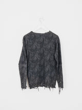 Undercover AW03 Shredded Skulls Long Sleeve