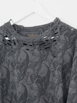 Undercover AW03 Shredded Skulls Long Sleeve