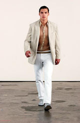 Helmut Lang SS02 Transparent Silk Striped Button Shirt