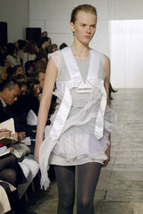 Helmut Lang AW03 Safety Cage Parachute Harness Silk Facsimile Cream